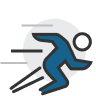 Rapid Issue Term Life - generic runner in blue icon